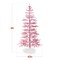 Best Choice Products Pre-Lit Flocked Sparse Christmas Tree Artificial Pine Tree, w/White & Multicolored LED Lights - Pink